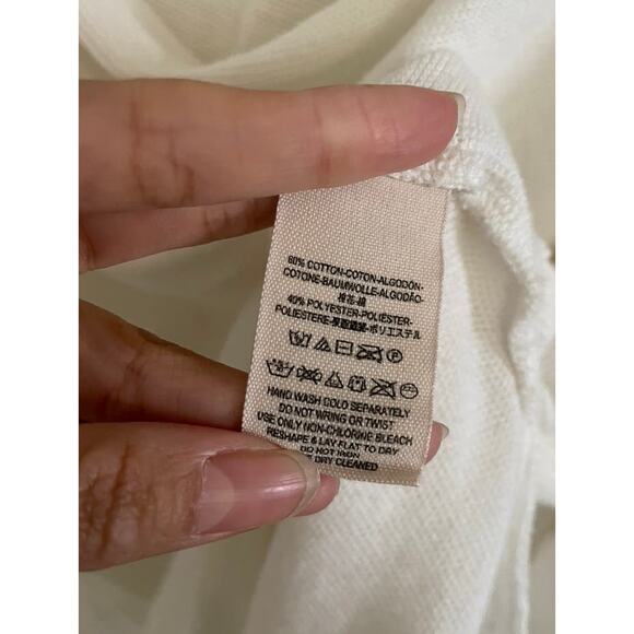 Free People Top Women's Medium White Lucky Day Tee Oversized We The Free - Picture 6 of 6